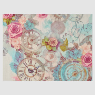 Papel De Seda Padrão Vitoriano Pastel Steampunk