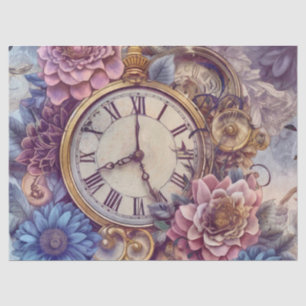 Papel De Seda Padrão Vitoriano Pastel Steampunk