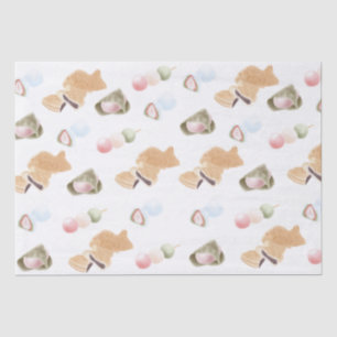 Papel De Seda Padrão Wagashi Japonês 