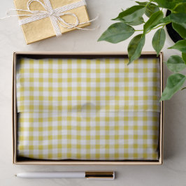 Papel De Seda Padrão Xadrez Amarelo Quente Fofo