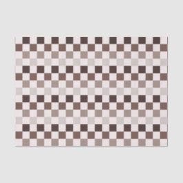 Papel De Seda Padrão xadrez Café Au Lait