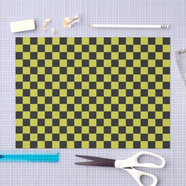 Papel De Seda padrão xadrez ciber lyme (Arte )