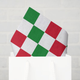 Papel De Seda Padrão Xadrez Clássico de Natal