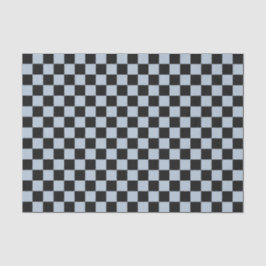 Papel De Seda Padrão xadrez de gelo preto