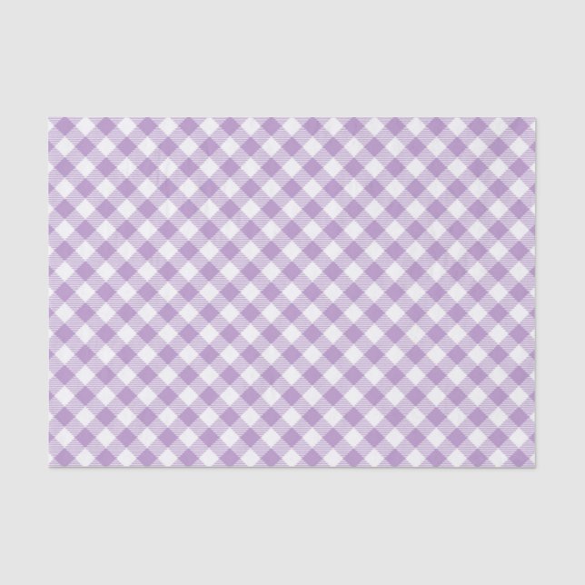 PAPEL DE SEDA PADRÃO XADREZ PÁSCOA ROXO E BRANCO (Frente )