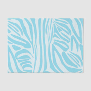 Papel De Seda Padrão Zebra Azul