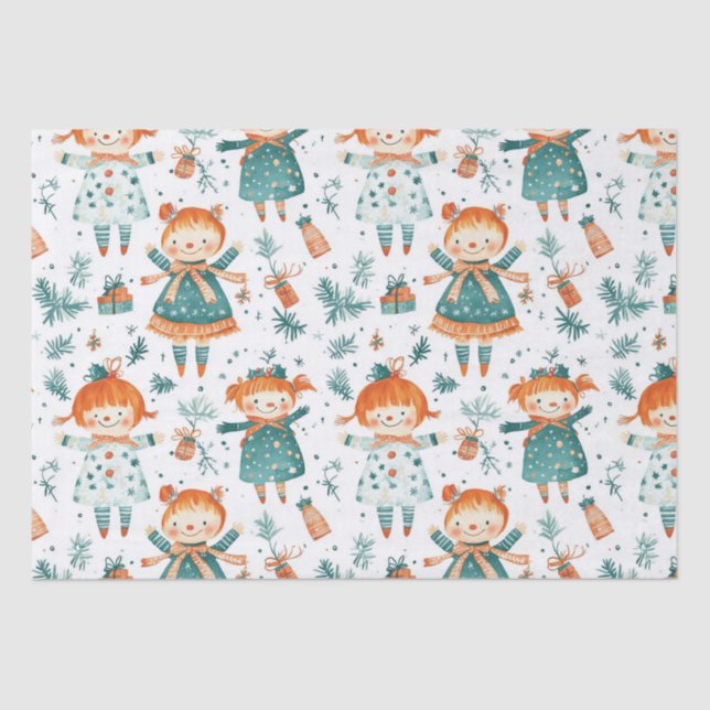 Papel De Seda Padrinha de Natal bonito (Frente )