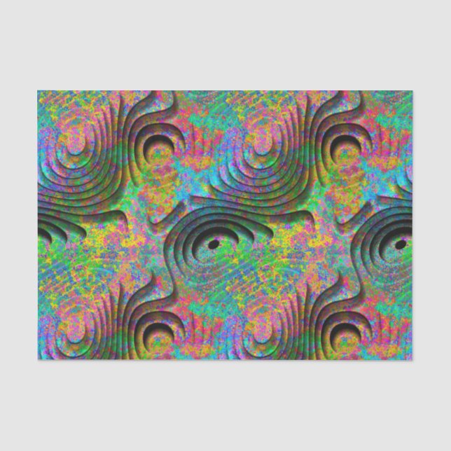 Papel De Seda padrões 3D 2 (Frente )
