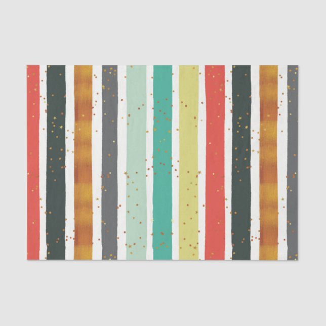 Papel De Seda Padrões de Bandeiras Douradas (Frente )