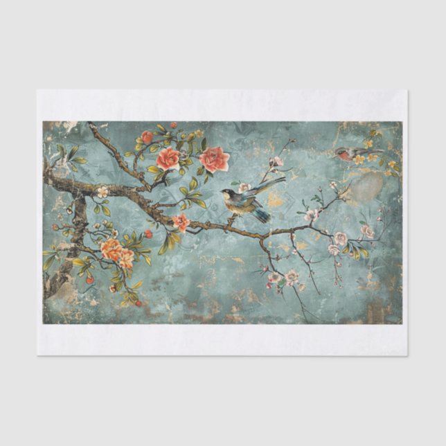 Papel De Seda Padrões de Chinoiserie12 (Frente )