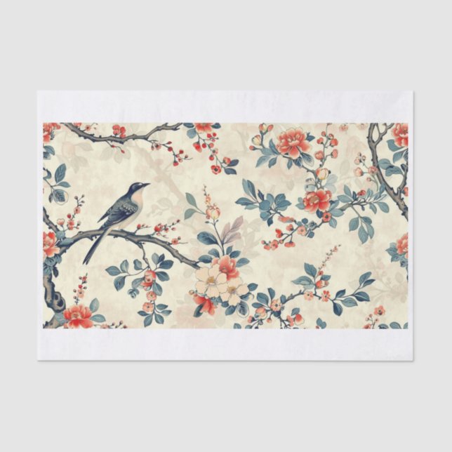 Papel De Seda Padrões de Chinoiserie14 (Frente )