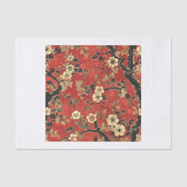 Papel De Seda Padrões de Chinoiserie19 (Frente )