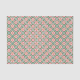 Papel De Seda Padrões de Flor Vintage, Trellis Floral, Rosa