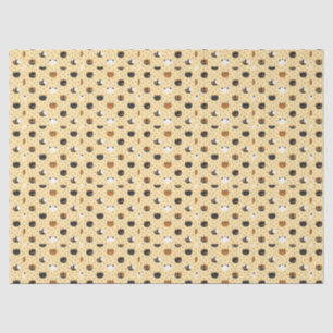 Papel De Seda Padrões de Gato Chic Elegante