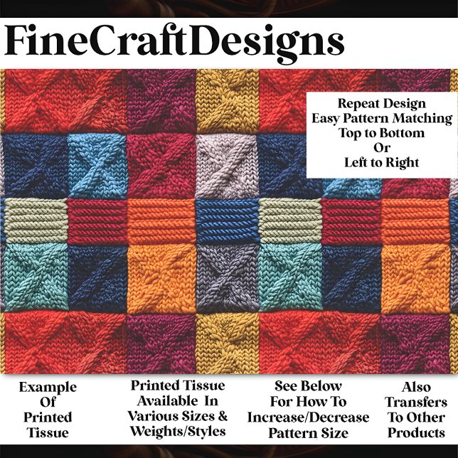 Papel De Seda Padrões de inclinação de quadrado retro n.º 4 (Criador carregado)