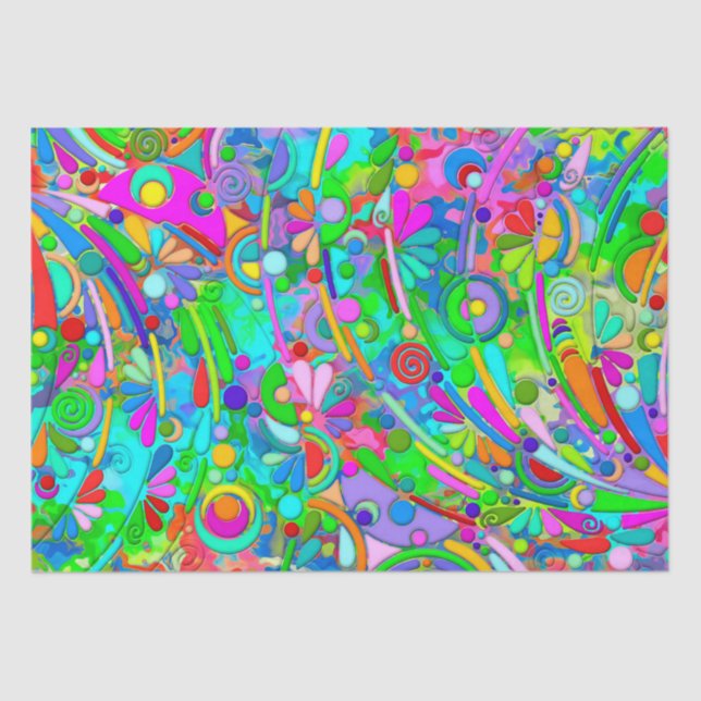 Papel De Seda Padrões De Mão E Digitalmente Pintados Artigo 18º (Frente )