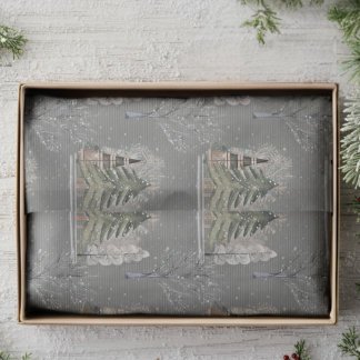 Papel De Seda Padrões de Natal de inverno para a Linda Vintage