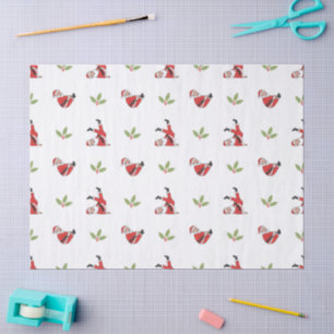 Papel De Seda Padrões de Natal sem Costura do Papai Noel Pilates