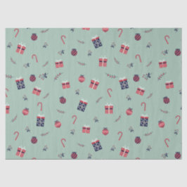 Papel De Seda Padrões de ornamentos de Natal Bonito