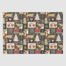 Papel De Seda Padrões de renas de Natal bonitos