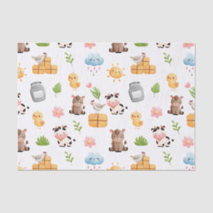 Papel De Seda Padrões de vida Fazenda e Fazenda de bebês