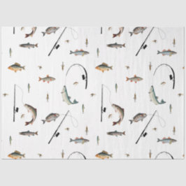 Papel De Seda Padrões do Tema Peixe de Arco e Enguia