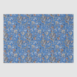 Papel De Seda Padrões Florais Azuis Azuis De Berries