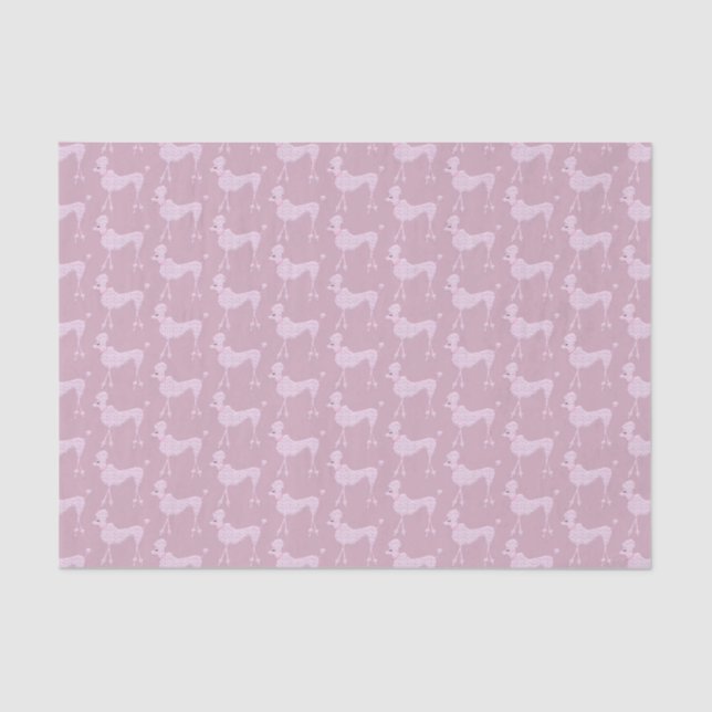 Papel De Seda Padrões Púrpura de Caninos Posh Pink (Frente )
