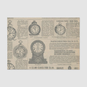 Papel De Seda Página Catálogo de Relógios Antigos Fashiados