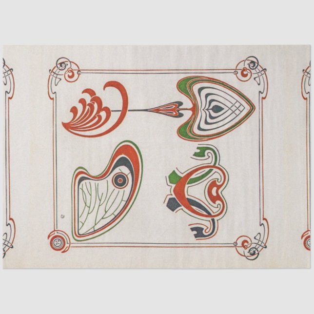 Papel De Seda Página de Combinações Ornementales de Mucha (Frente )