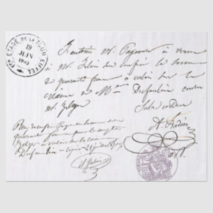 Papel De Seda Página de dissociação de texto gravado com Vintage