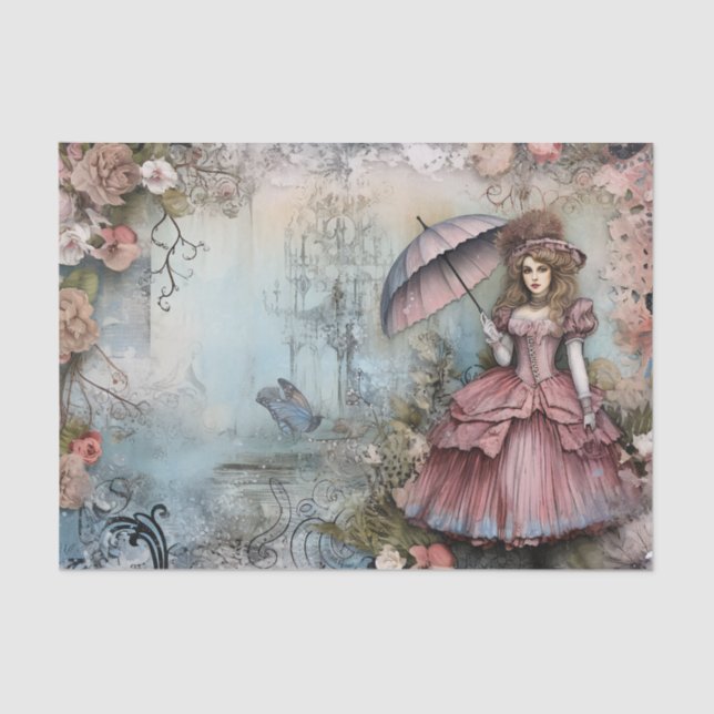 Papel De Seda Página de Tecidos da Princesa Rococo (Frente )