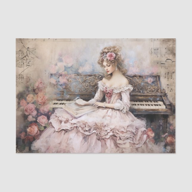 Papel De Seda Página de Tecidos da Princesa Rococo (Frente )