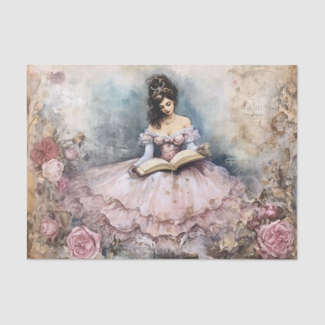 Papel De Seda Página de Tecidos da Princesa Rococo (Frente )