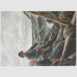 Papel De Seda Pai e Filha no Mar (por Albert Edelsense)