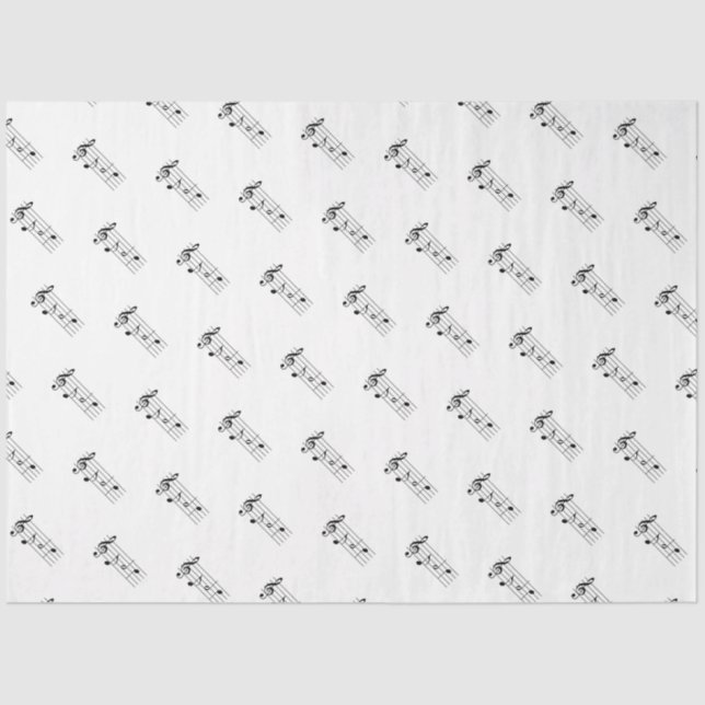 Papel De Seda Pai escrito em notas de música (Frente )