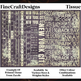 Papel De Seda Painel de Colagem de Tipografia Urbana de NYC FB2 