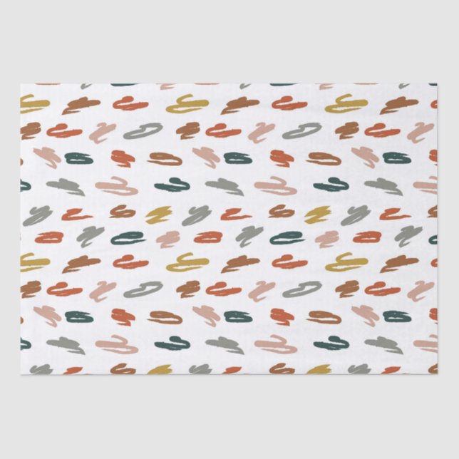 Papel De Seda Paint Abstrato Pattern (Frente )