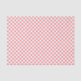 Papel De Seda País Chic Pastel Blush Coral Gingham