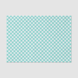 Papel De Seda País Chic Pastel Mint Turquoise Gingham