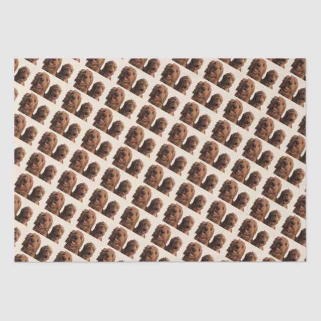 Papel De Seda Pais de Goldendoodle (Frente )