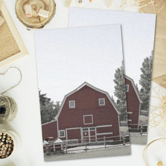 Papel De Seda País russa do oeste do campo fazenda ruiva