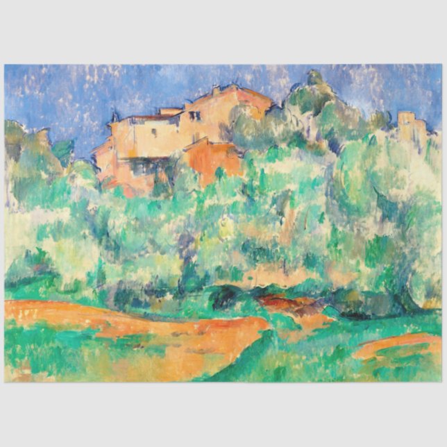 Papel De Seda Paisagem com uma Casa, Cezanne (Frente )