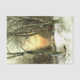 Papel De Seda Paisagem de inverno