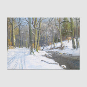 Papel De Seda Paisagem de Montanha no inverno, Disoupage
