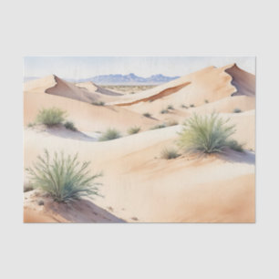 Papel De Seda Paisagem do Deserto Tranquilo com Dunas Suaves