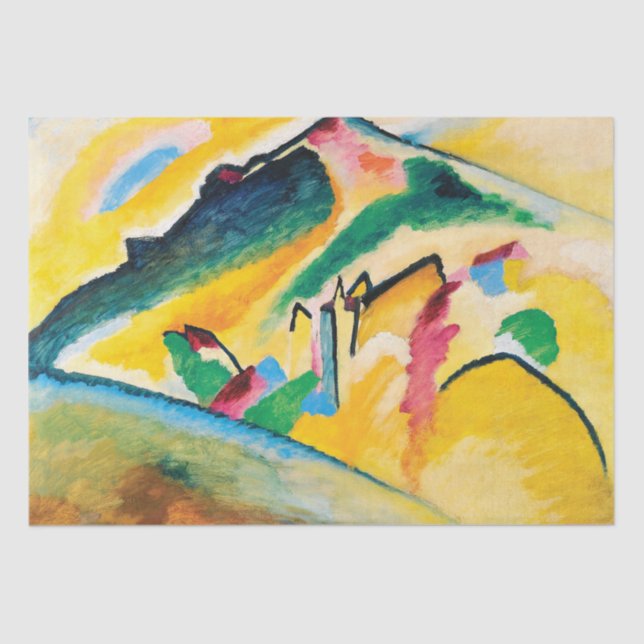 Papel De Seda Paisagem do outono por Wassily Kandinsky (Frente )