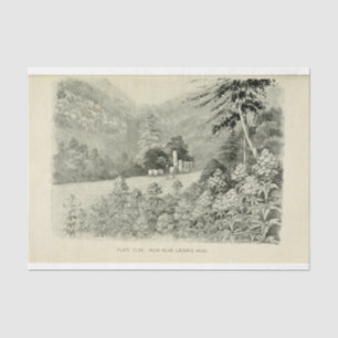 Papel De Seda Paisagem Flores de Montanha: Decoupage Ephemera