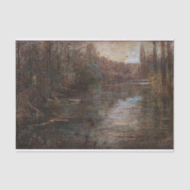 Papel De Seda Paisagem fluvial por Julia Beck (Frente )