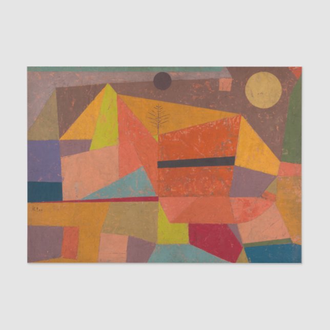 Papel De Seda Paisagem Joyful Mountain por Paul Klee (Frente )